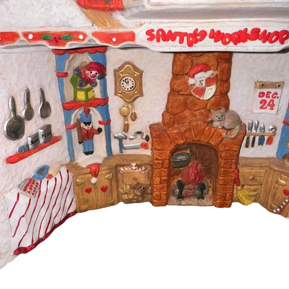 Vintage Santa's Workshop Christmas Village‎ Display Provincial Ceramic Mold